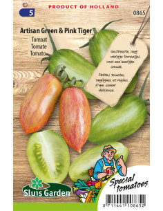 Semences Tomate Artisan green and pink Tiger